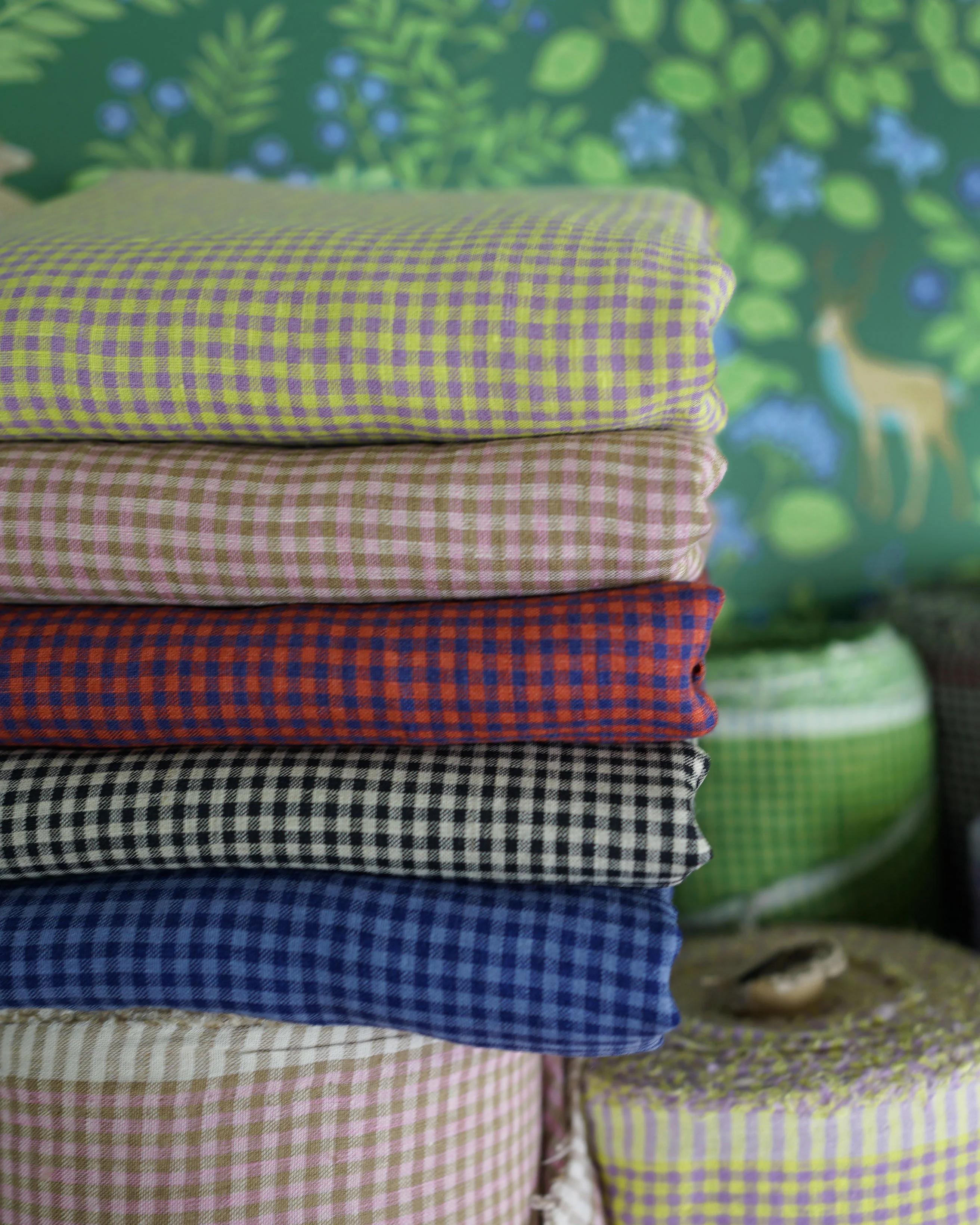 Micro Coverall Gingham Washed Linen - Image 5