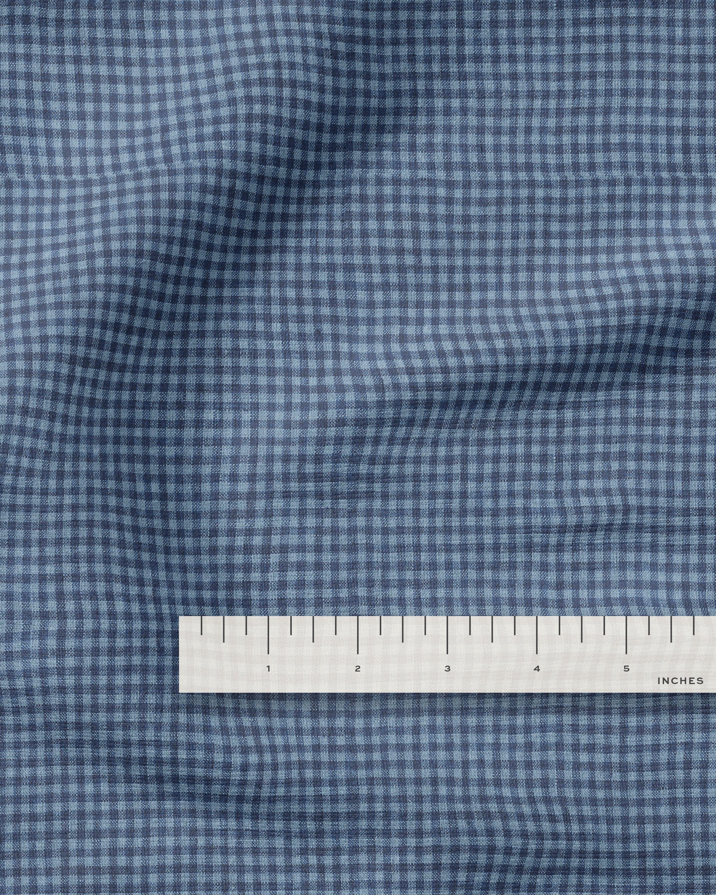 Micro Coverall Gingham Washed Linen - Image 3