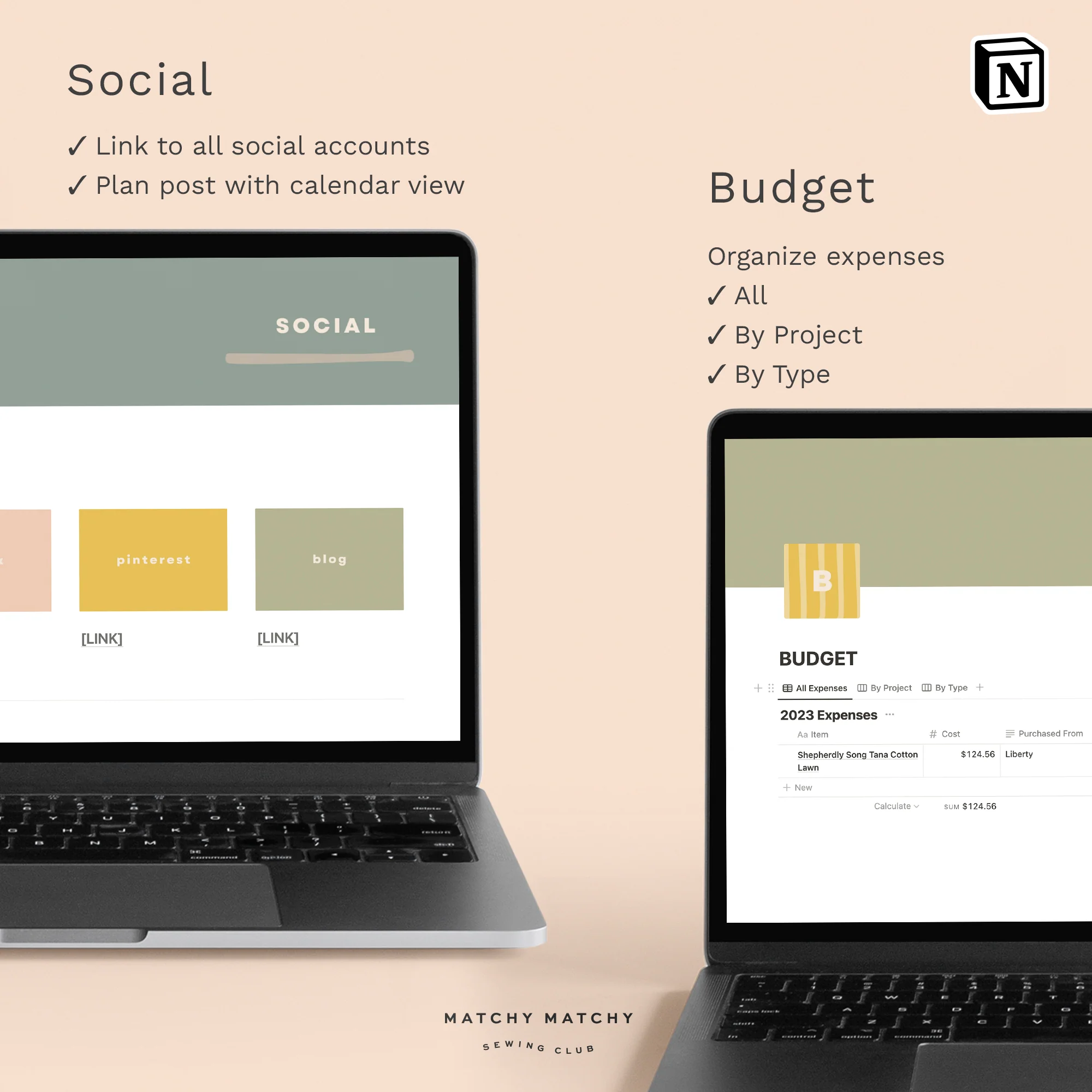 Sewing Clubhouse Notion Template - Image 6