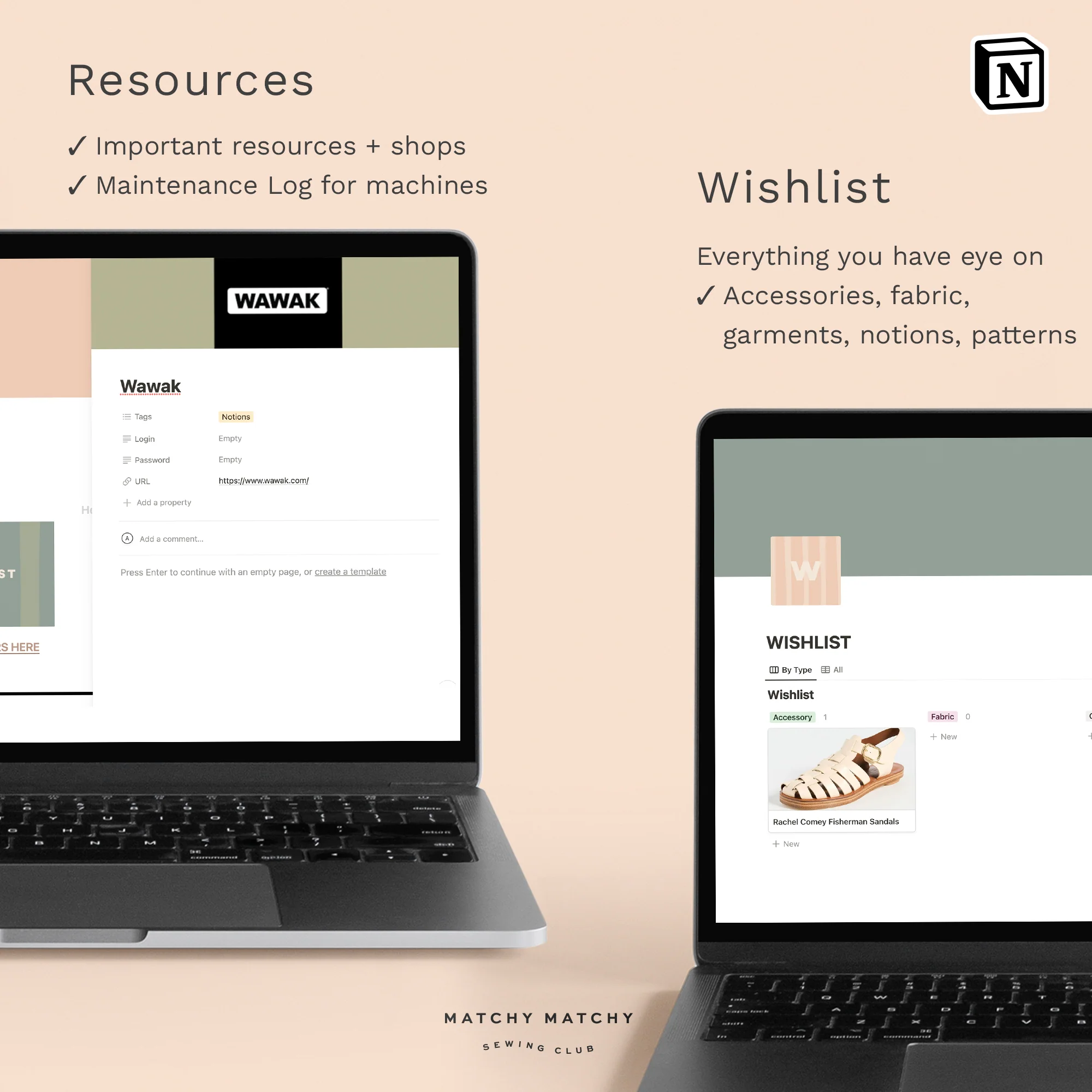 Sewing Clubhouse Notion Template - Image 7